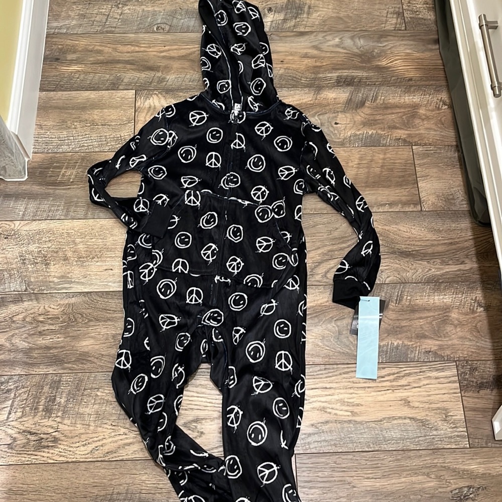 Kids one piece hooded PJs